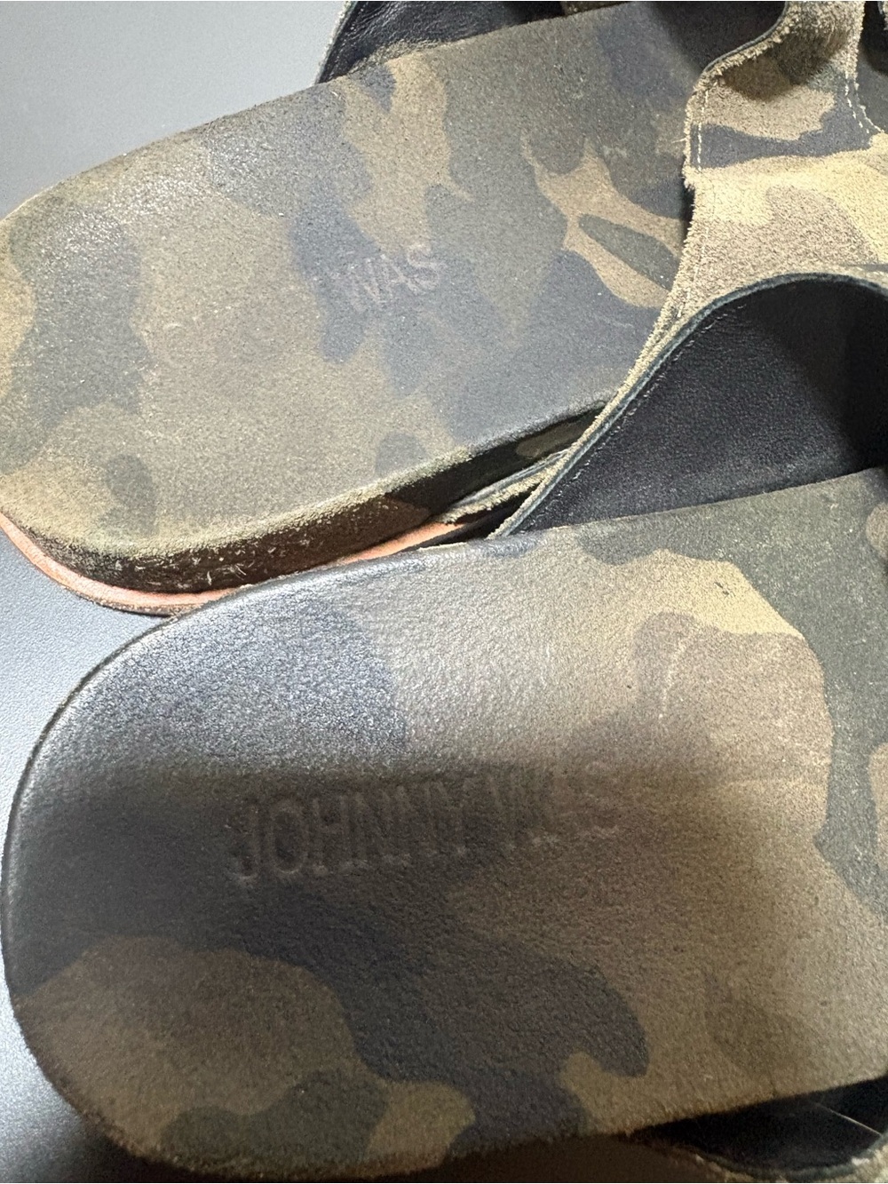 JOHNNY WAS Camo Embroidered Buckle Slide Sandals - Picture 6 of 8